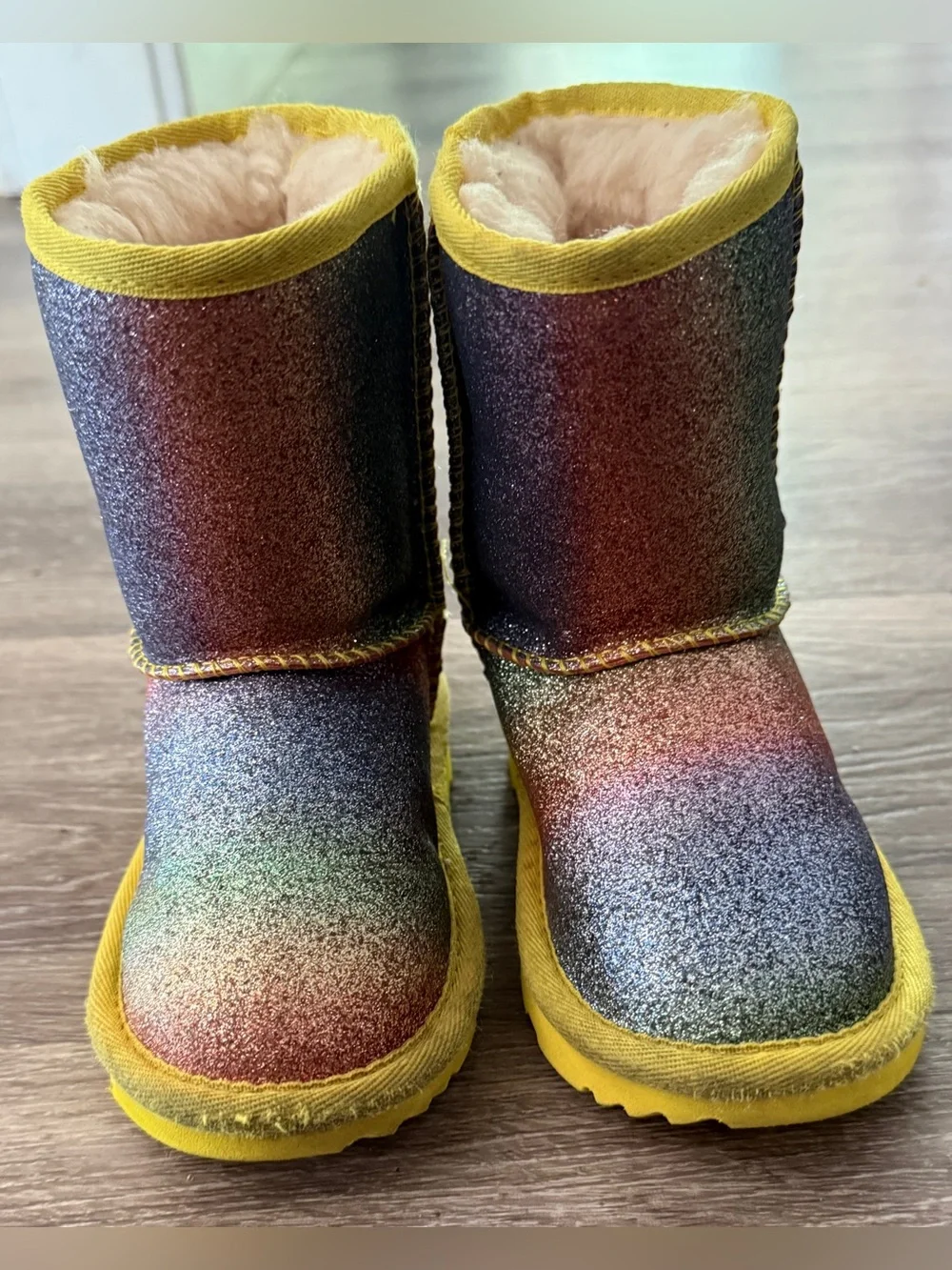 UGG Kids Classic II Rainbow Glitter boots